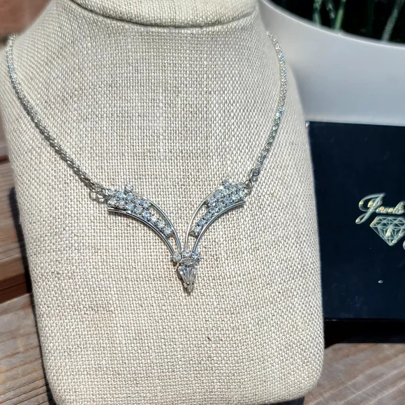 Vtg. Park Lane diamond bling necklace - Picture 2 of 6